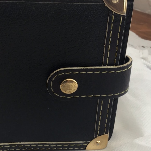 Louis Vuitton black leather bi-fold - Picture 2 of 10